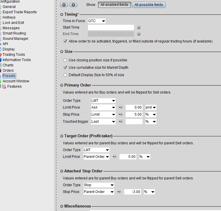 default auto-attach bracketorder